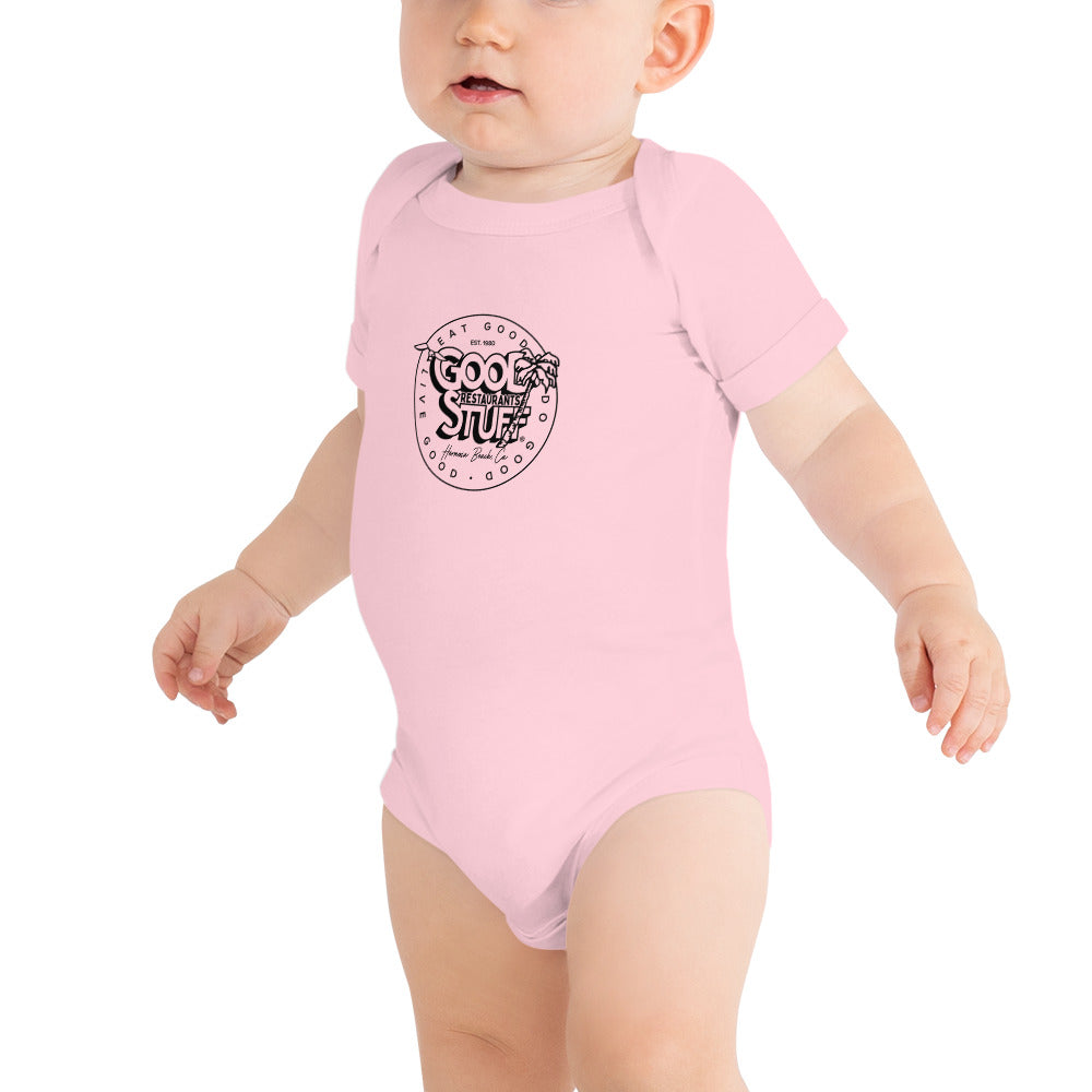 Good Stuff Vintage Hermosa Beach Logo | Baby short sleeve one piece