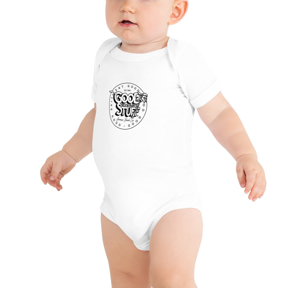Good Stuff Vintage Hermosa Beach Logo | Baby short sleeve one piece