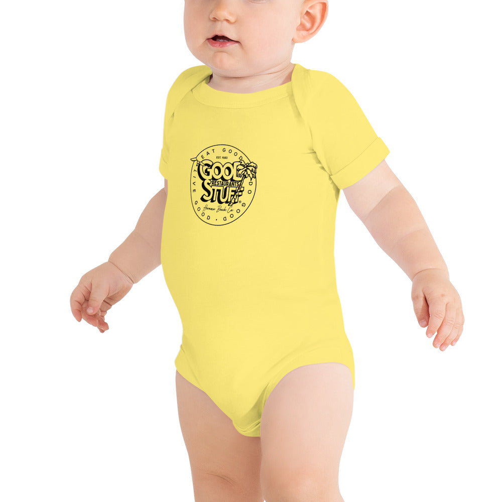 Good Stuff Vintage Hermosa Beach Logo | Baby short sleeve one piece