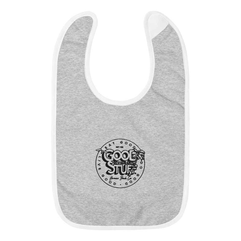 Good Stuff Vintage Hermosa Beach Logo | Embroidered Baby Bib
