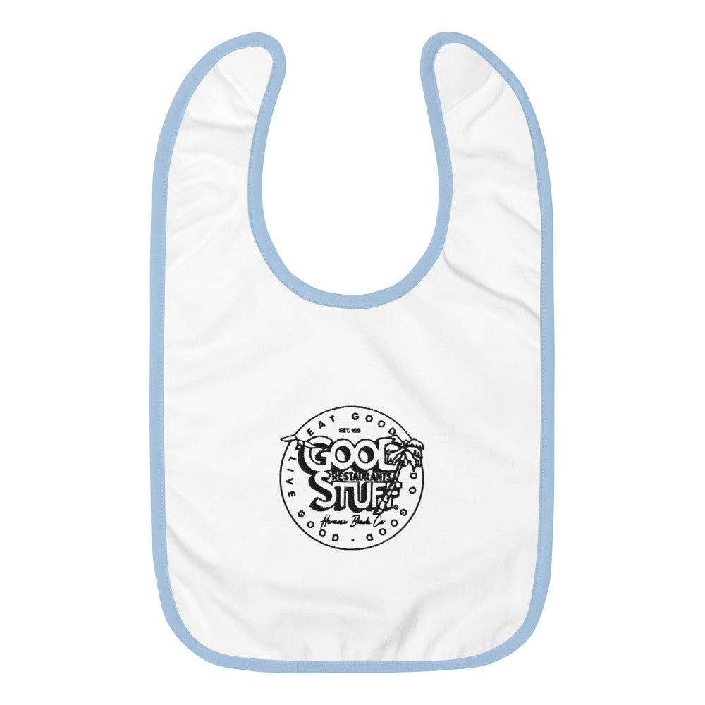 Good Stuff Vintage Hermosa Beach Logo | Embroidered Baby Bib