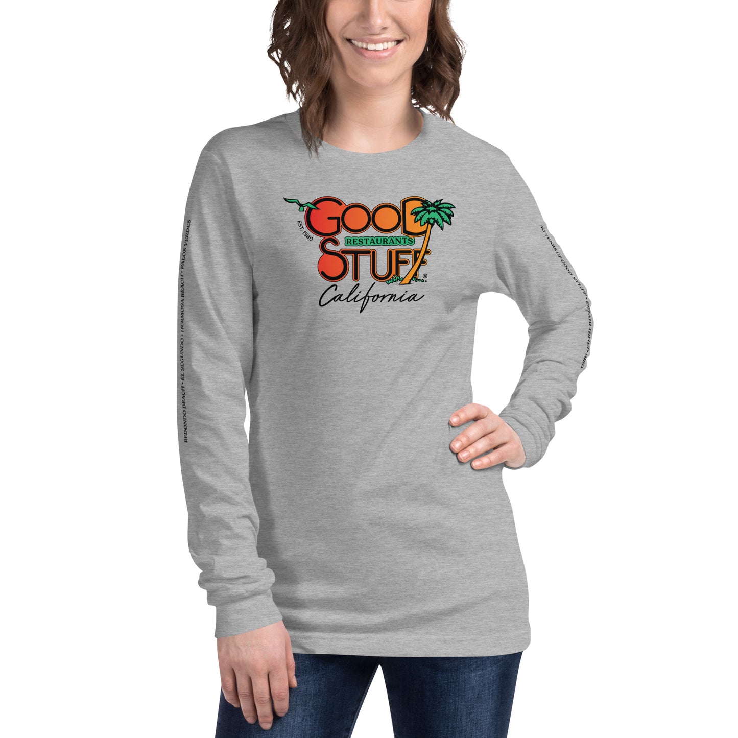 Good Stuff Retro Logo | Unisex Long Sleeve Tee Bella + Canvas