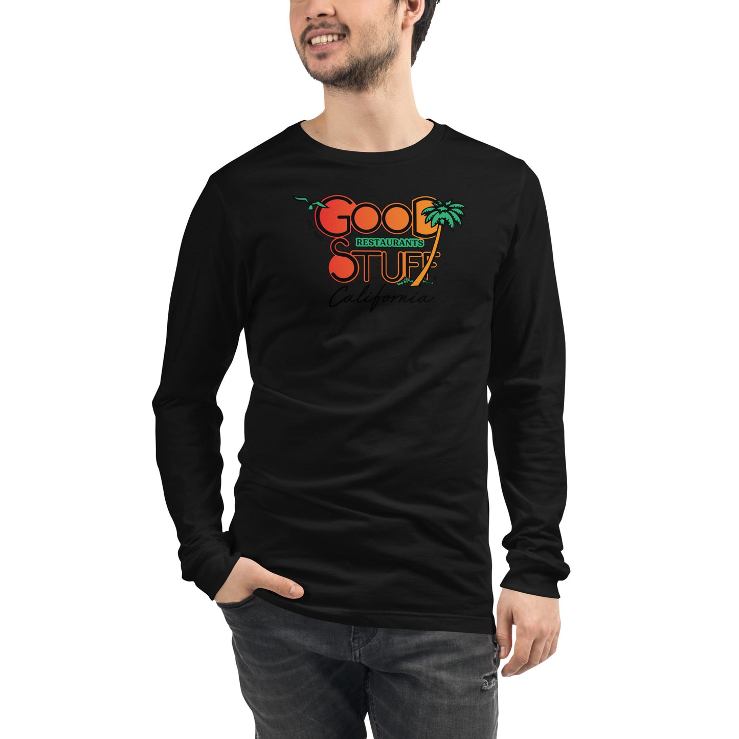 Good Stuff Retro Logo | Unisex Long Sleeve Tee Bella + Canvas