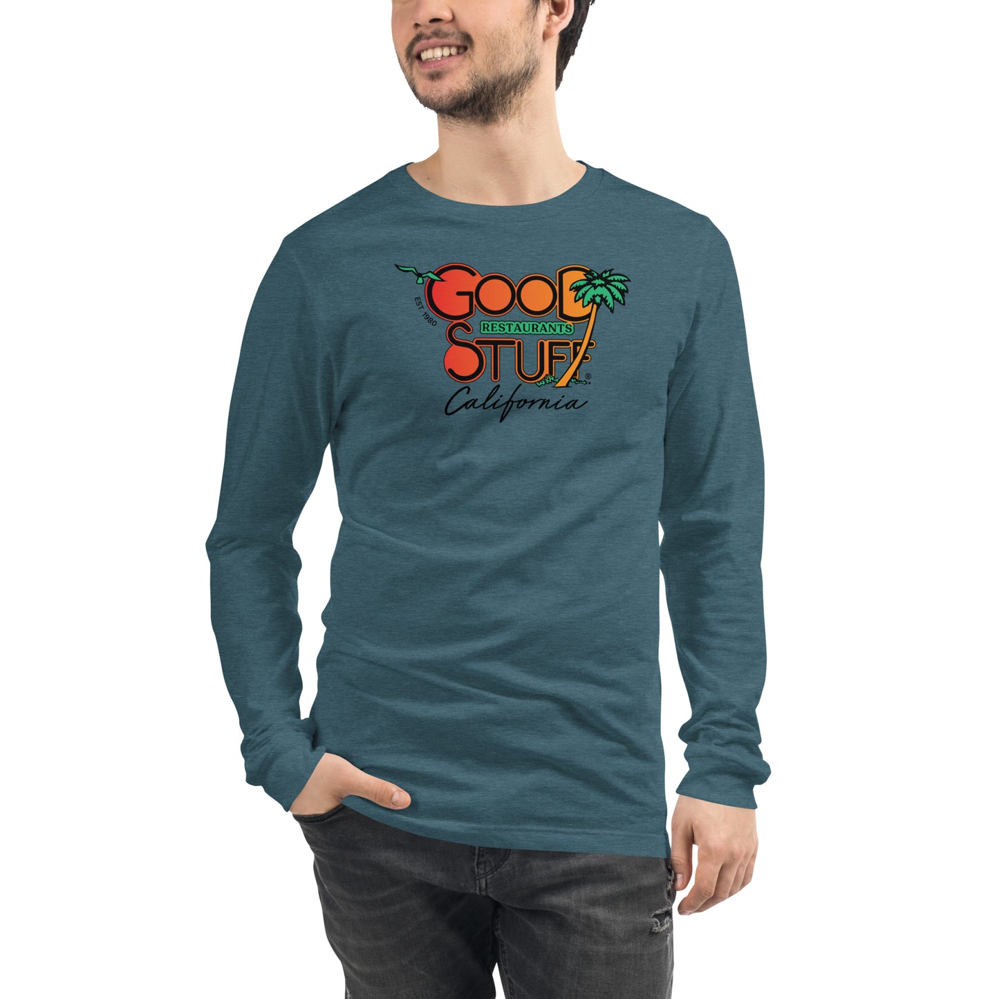 Good Stuff Retro Logo | Unisex Long Sleeve Tee Bella + Canvas