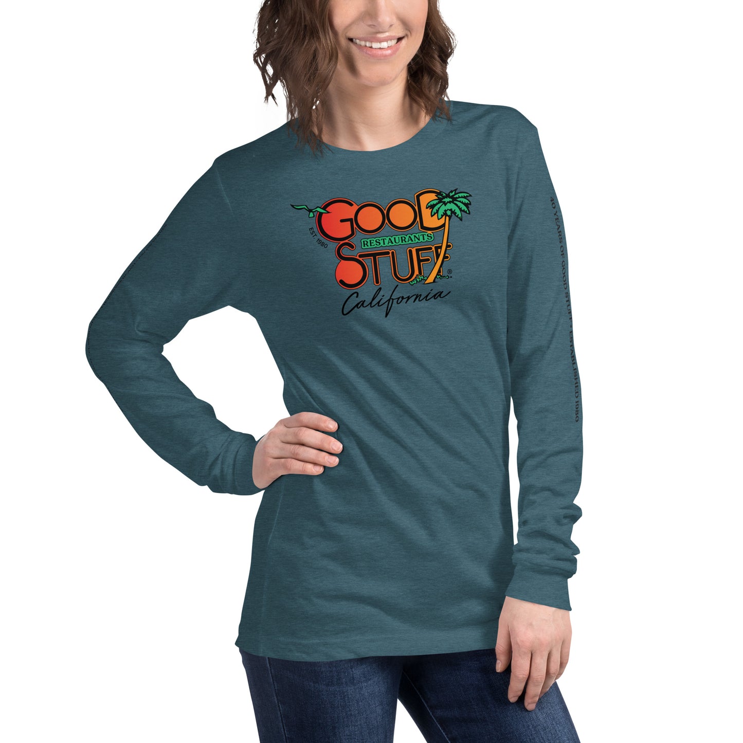 Good Stuff Retro Logo | Unisex Long Sleeve Tee Bella + Canvas