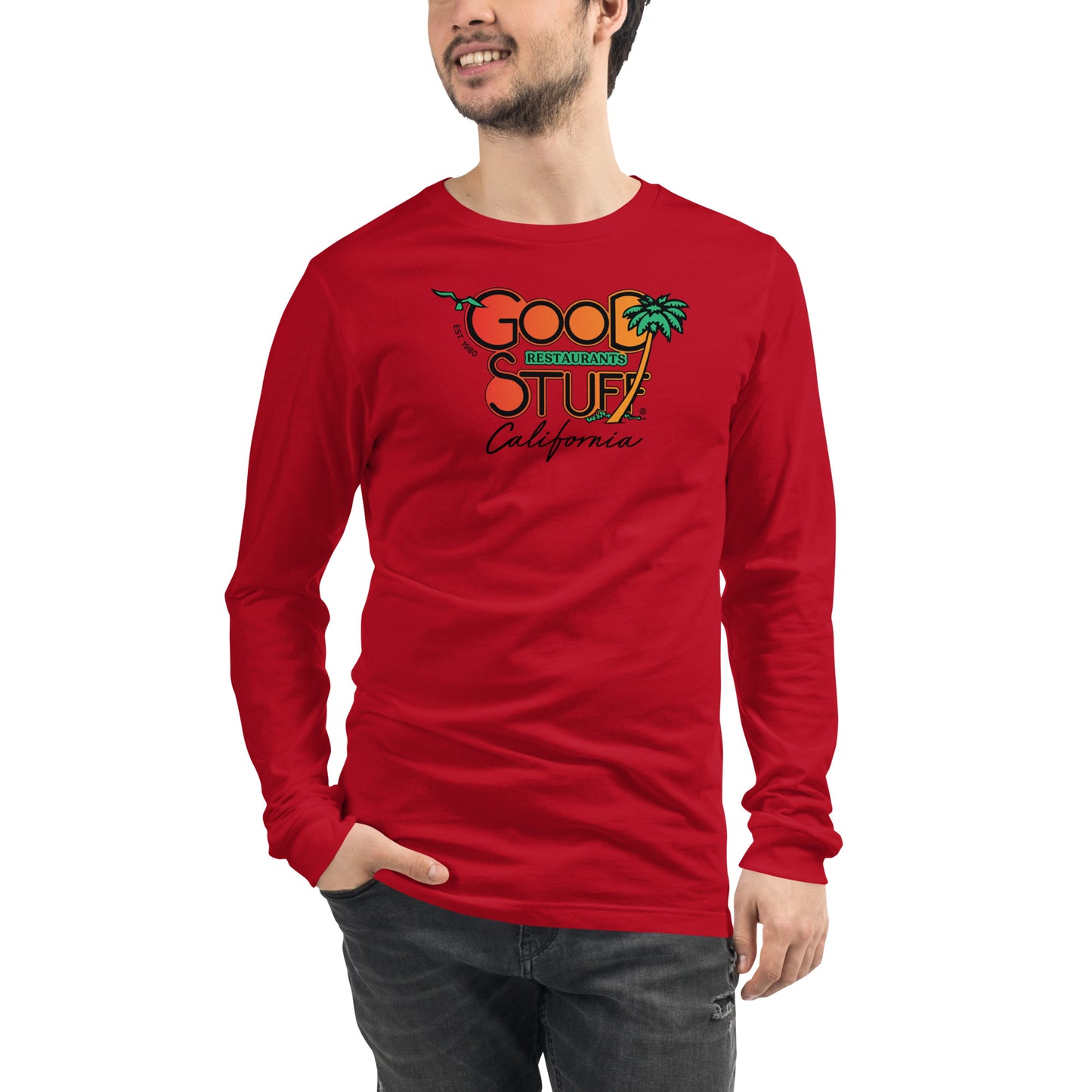 Good Stuff Retro Logo | Unisex Long Sleeve Tee Bella + Canvas