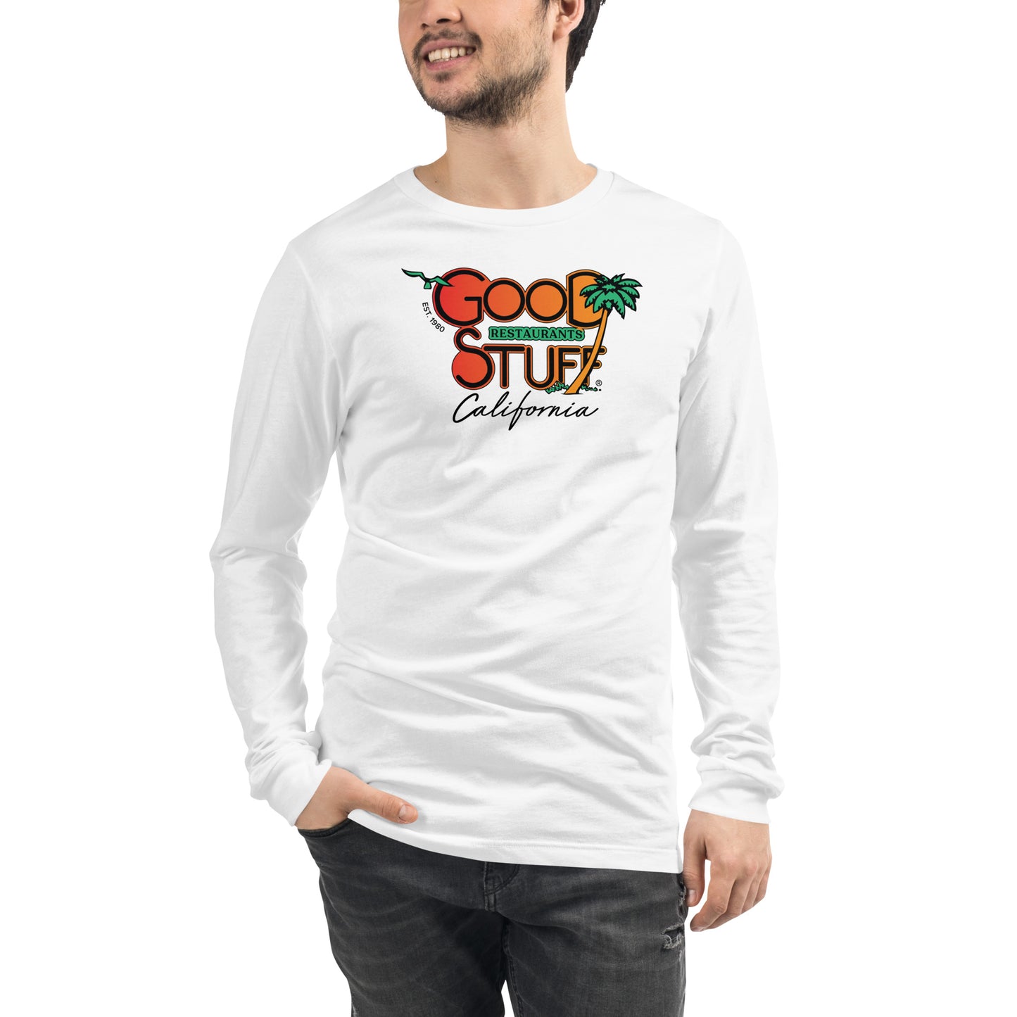 Good Stuff Retro Logo | Unisex Long Sleeve Tee Bella + Canvas