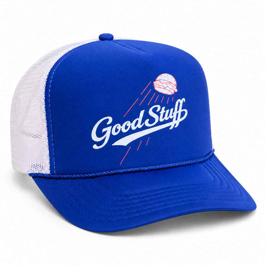 Blue Front Dodger Mesh Back Trucker Hat