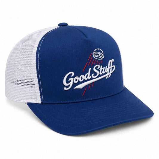 Blue Front Flat Bill Polyester Snapback Dodger Hat