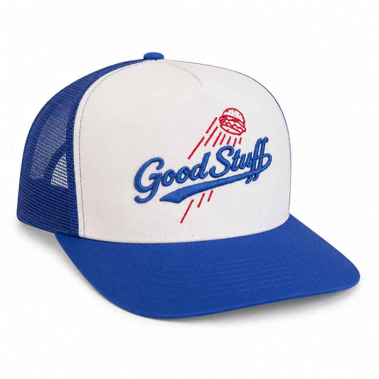 White Front Flat Bill Polyester Snapback Dodger Hat