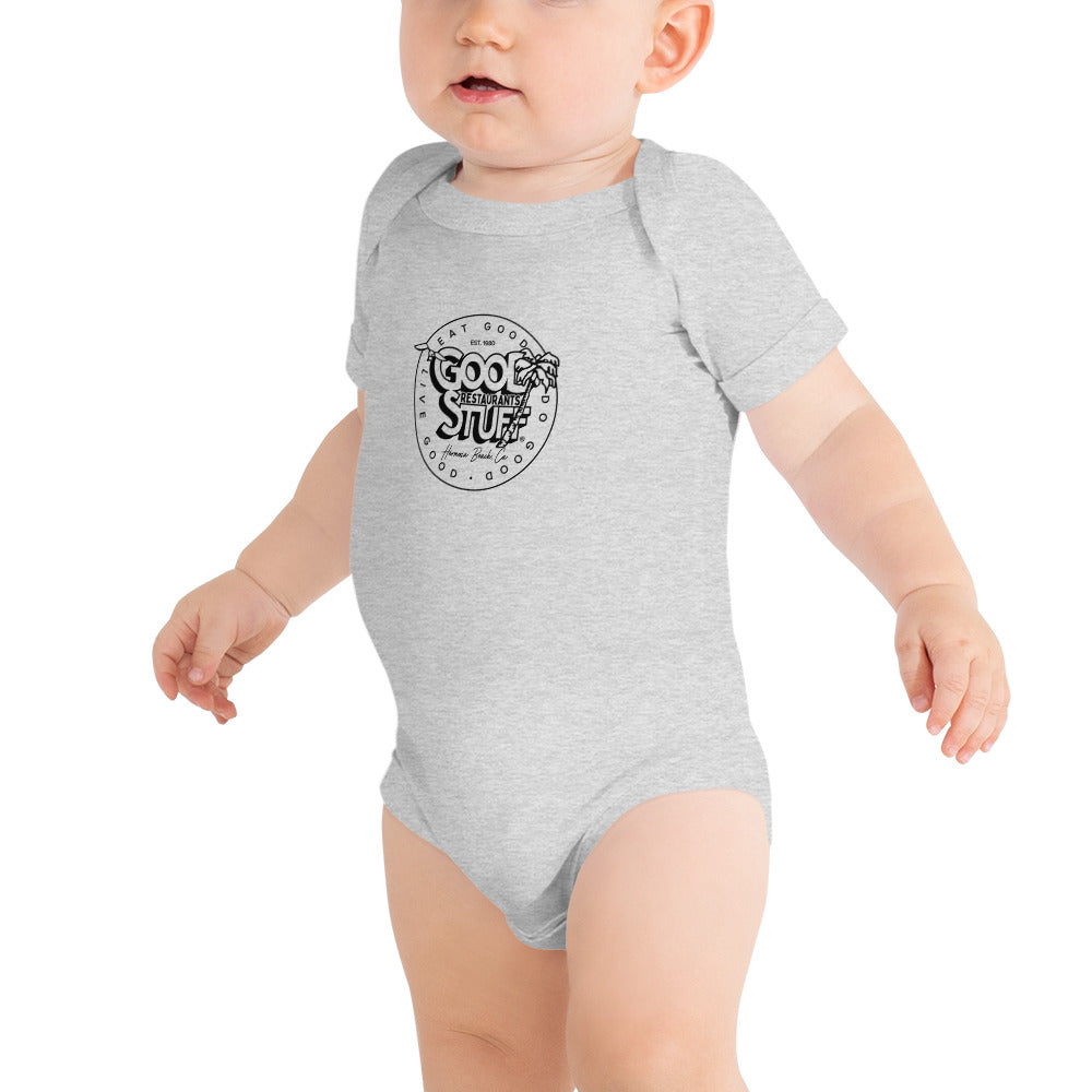 Good Stuff Vintage Hermosa Beach Logo | Baby short sleeve one piece