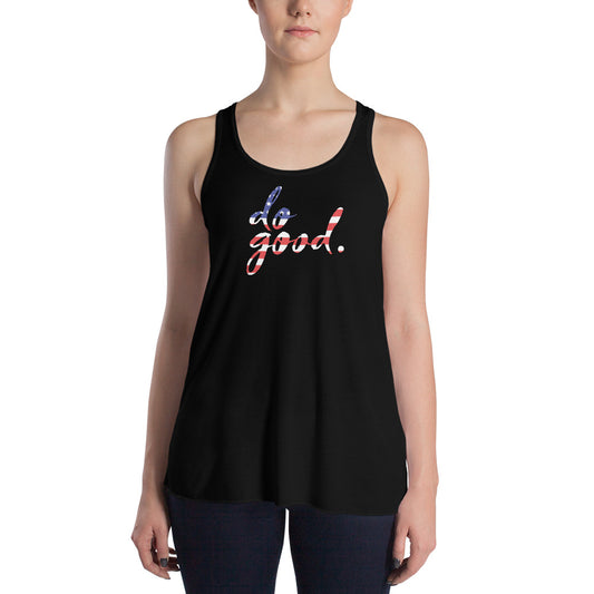 do good. Patriotic | Women's Flowy Racerback Tank - Bella + Canvas