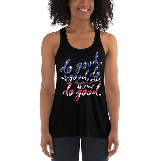 do good. Patriotic Collage | Women's Flowy Racerback Tank - Bella + Canvas