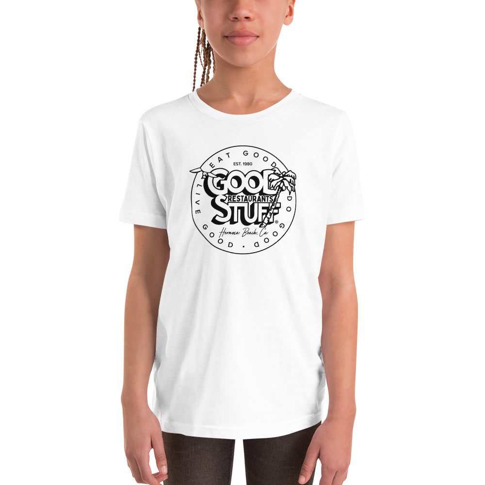 Good Stuff Vintage Hermosa Beach Logo | Unisex Youth Short Sleeve T-Shirt